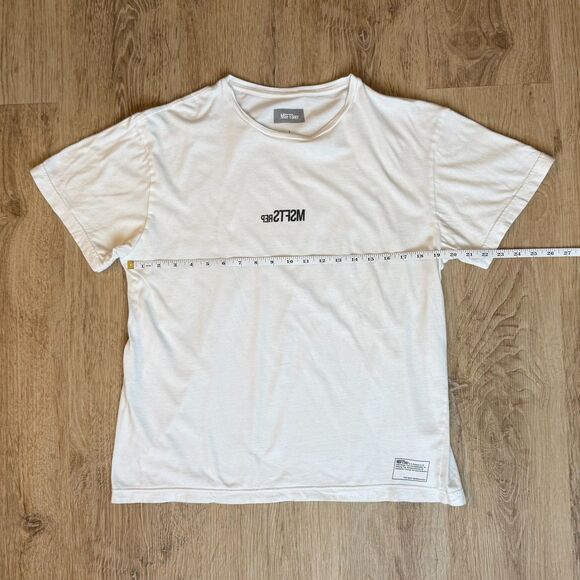 MSFTSrep Logo T-Shirt Abstract Back Graphic White Large Minimalist Tee - Picture 5 of 6